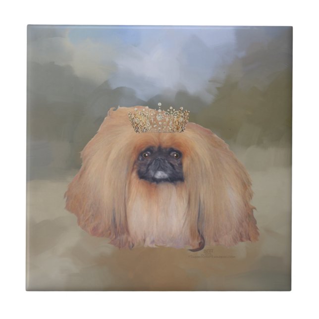 Azulejo De Cerâmica Pekingese Royal (Frente)