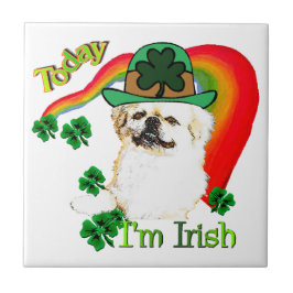 Azulejo De Cerâmica Pekingnese St Patricks