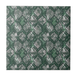 Azulejo De Cerâmica Pele de cobra imitação cinza, verde.