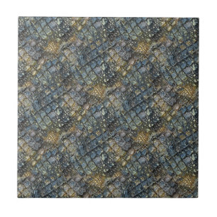 Azulejo De Cerâmica Pele de crocodilo imitação. Estampa animal.