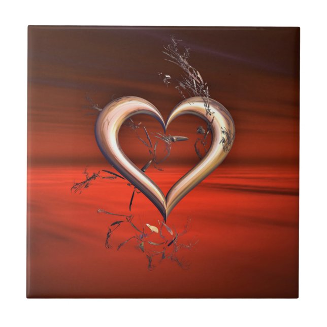 Azulejo De Cerâmica Pelo Amor do Vermelho (Frente)