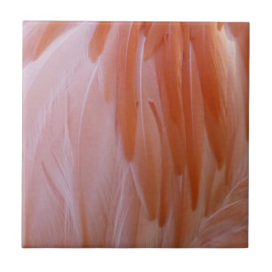 Azulejo De Cerâmica Penas de Flamingo em Tons de Rosa