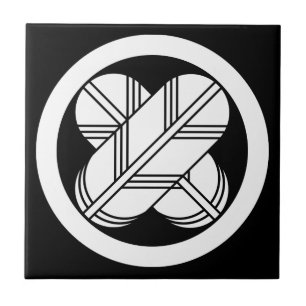 Azulejo De Cerâmica Penas de gavião intersetadas em círculo