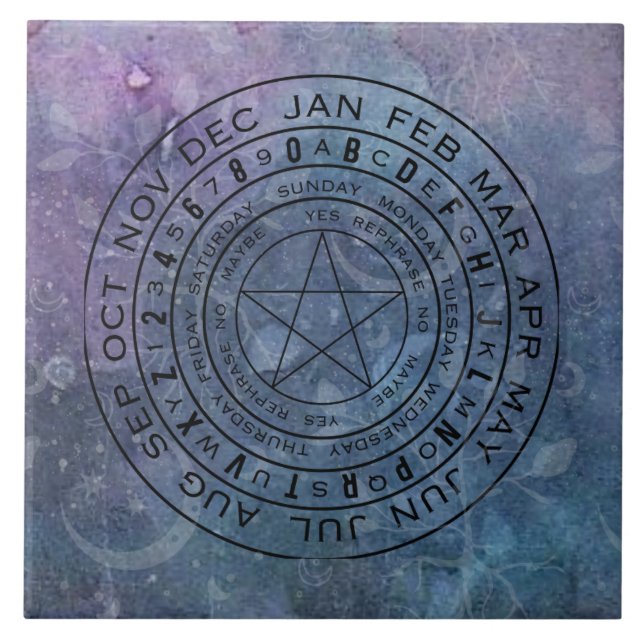 Azulejo De Cerâmica Pendulum Azul Roxo (Frente)