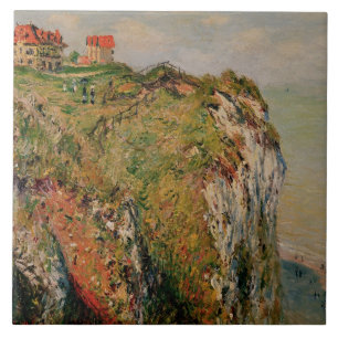 Azulejo De Cerâmica Penhasco de Claude Monet   em Dieppe, 1882