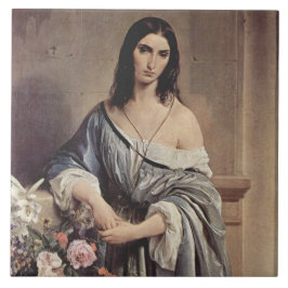 Azulejo De Cerâmica Pensamentos melancólicos (por Francesco Hayez)