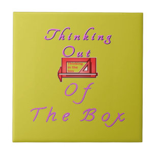 Azulejo De Cerâmica Pensando fora da caixa.