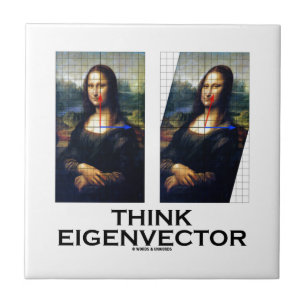 Azulejo De Cerâmica Pense o Eigenvector (Mona Lisa restaurada)