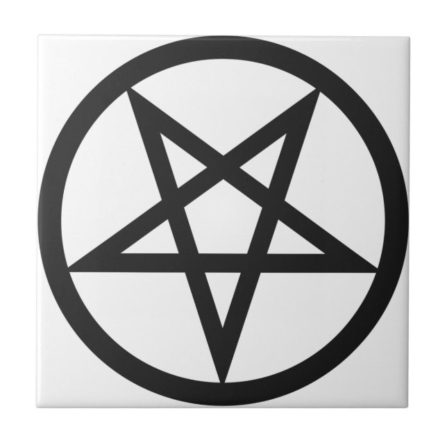Azulejo De Cerâmica Pentagram corajoso (Frente)