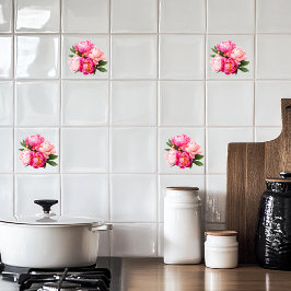 Azulejo De Cerâmica Peônias