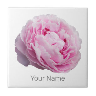 Azulejo De Cerâmica Peony Blossom Rosa Para Flor E Lover De Jardim