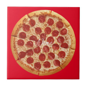 Azulejo De Cerâmica Pepperoni Pizza Thunder_Cove