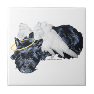 Azulejo De Cerâmica Pequeno Anjo Scottie Descansando