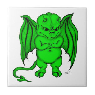 Azulejo De Cerâmica Pequeno demônio