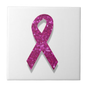 Azulejo De Cerâmica percepção sequencial do cancer de mama rosa