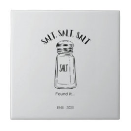 Azulejo De Cerâmica Perdeu o agitador de sal - achou