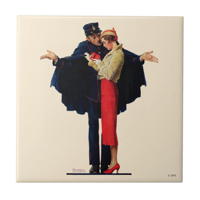 Azulejo De Cerâmica Perdido em Paris (Frente)