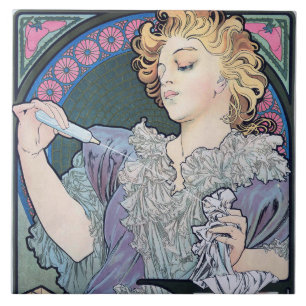 Azulejo De Cerâmica Perfume, Alphonse Mucha