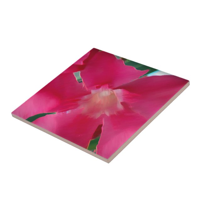 Azulejo De Cerâmica Pérolas de Flor Rosa (Lateral)