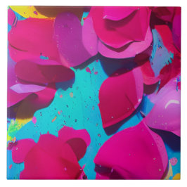 Azulejo De Cerâmica Pérolas Rosa Rosa Rosa Floral