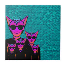 Azulejo De Cerâmica Personagem felina