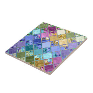 Azulejo de cerâmica personalizada colorido único