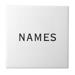 Azulejo De Cerâmica Personalizado Com Sobrenome ou Apelido Neles