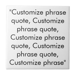 Azulejo De Cerâmica Personalizar citação de frase, letras negras ele