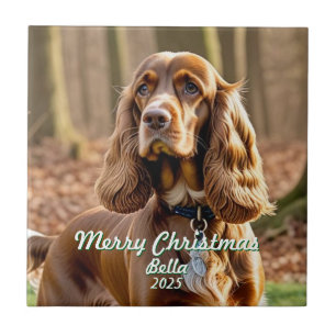 Azulejo De Cerâmica Personalizar o Cocker Spaniel de Foto