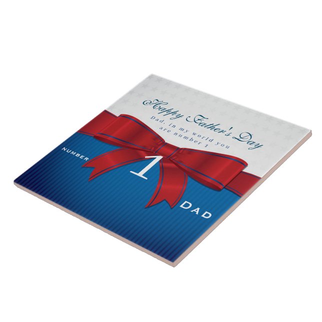 Azulejo De Cerâmica Personalizar O Pai Número Um No Meu Mundo (Lateral)