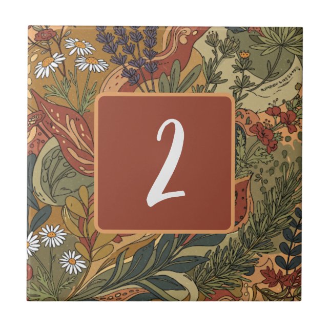 Azulejo de cerâmica personalizável Boho Rhapsody (Frente)