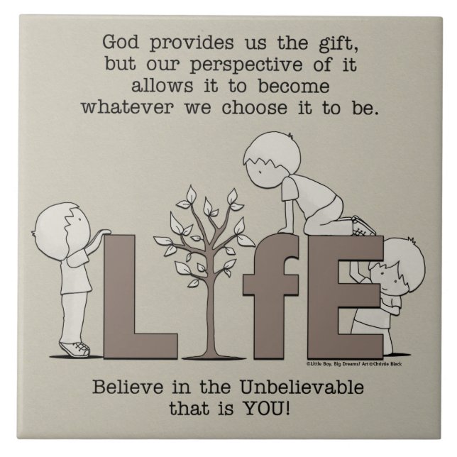 Azulejo De Cerâmica Perspectiva da Vida (Frente)