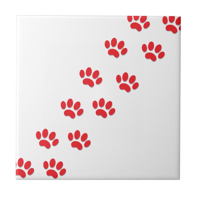 Azulejo De Cerâmica Pés de Cat Paws (Frente)