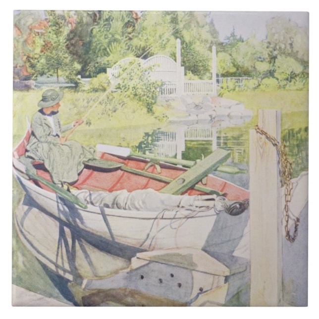 Azulejo De Cerâmica Pesca, 1909 (Frente)