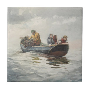 Azulejo De Cerâmica Pesca do caranguejo (por Winslow Homer)