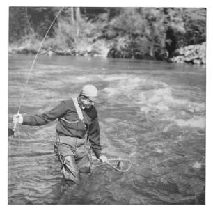 Azulejo De Cerâmica Pesca do homem