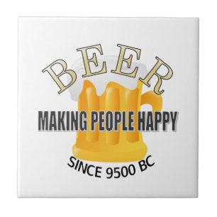Azulejo De Cerâmica Pessoas de Fazer de cerveja felizes