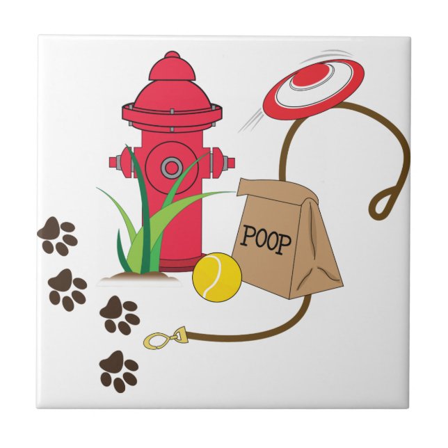 Azulejo De Cerâmica Pet Dog (Frente)