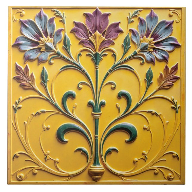 Azulejo De Cerâmica Pétalas ao Sol (Frente)