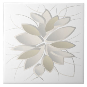 Azulejo De Cerâmica pétalas de pedra brancas