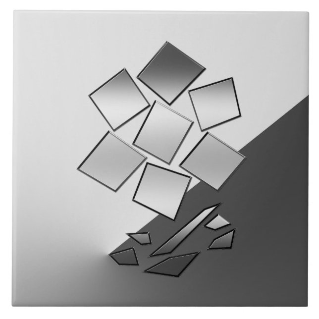 Azulejo De Cerâmica Pétalas do cromo (Frente)