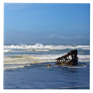 Azulejo De Cerâmica Peter Iredale Shipwreck, Costa do Oregon
