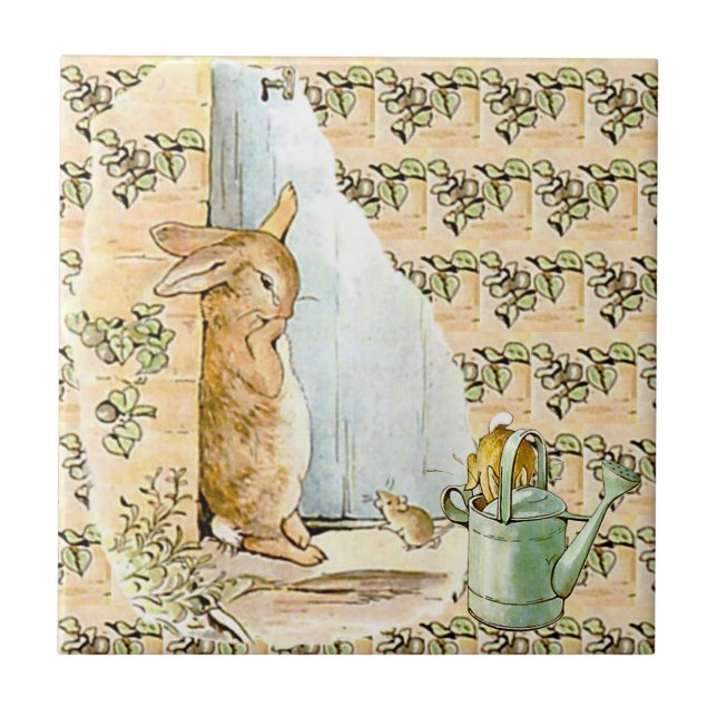Azulejo De Cerâmica Peter Rabbit Beatrix Potter Doorway Ceramic Tile (Frente)