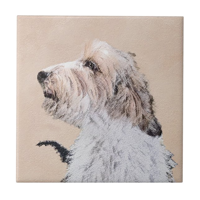 Azulejo De Cerâmica Petit Basset Griffon Vendéen Painting - Arte Canin (Frente)