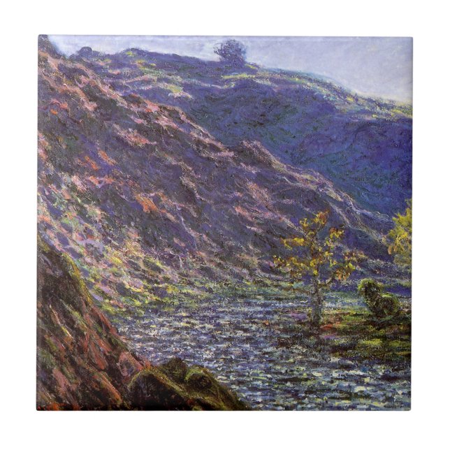Azulejo De Cerâmica Petite Creuse, luz do sol de Claude Monet (Frente)