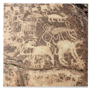 Azulejo de Cerâmica Petrogliph Hieroglyph Sudoest