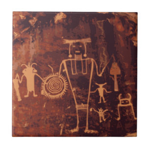 Azulejo De Cerâmica Petroglyph, monumento nacional do dinossauro,