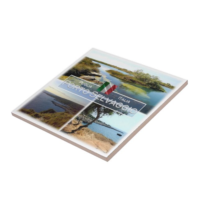 Azulejo De Cerâmica PGL001 PORTO SELVAGGIO, Apúlia, Itália (Lateral)