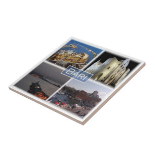 Azulejo De Cerâmica PGL023 BARI, Apúlia, Itália, Europa,