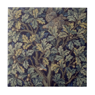 Azulejo De Cerâmica Pheasant Pássaro Árvore Floresta William Morris